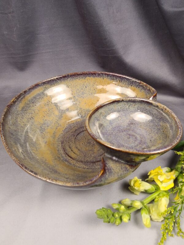 Brown Chip and Dip Bowl