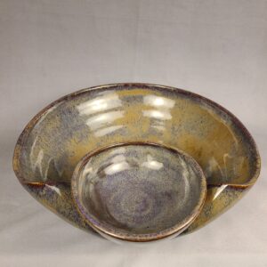 Brown Chip and Dip Bowl