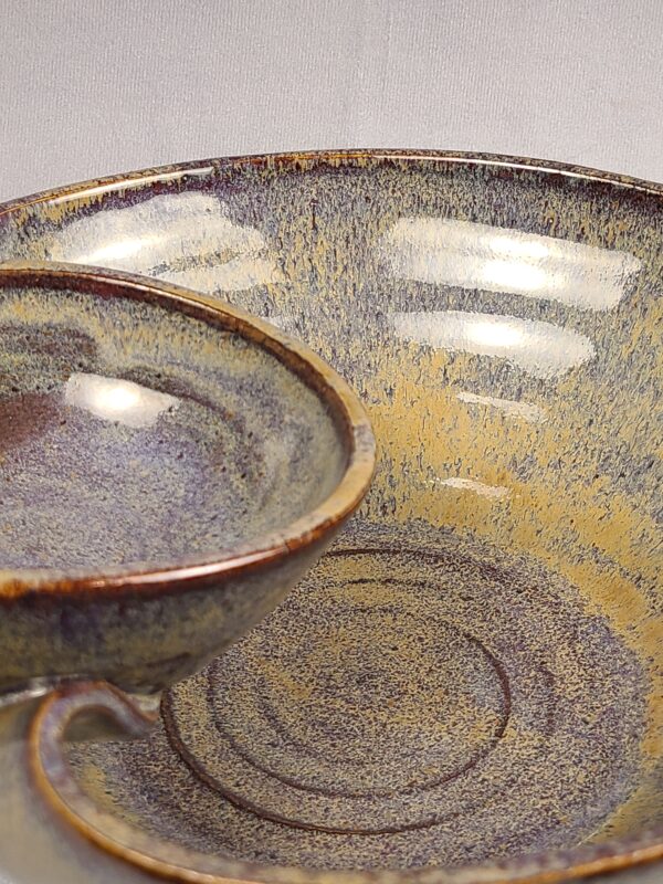 Brown Chip and Dip Bowl