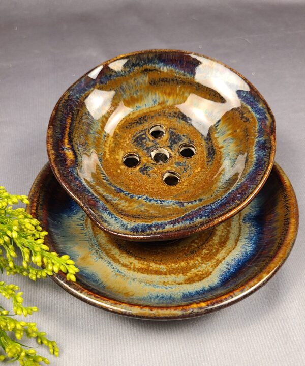 Orange and Blue Sponge Holder
