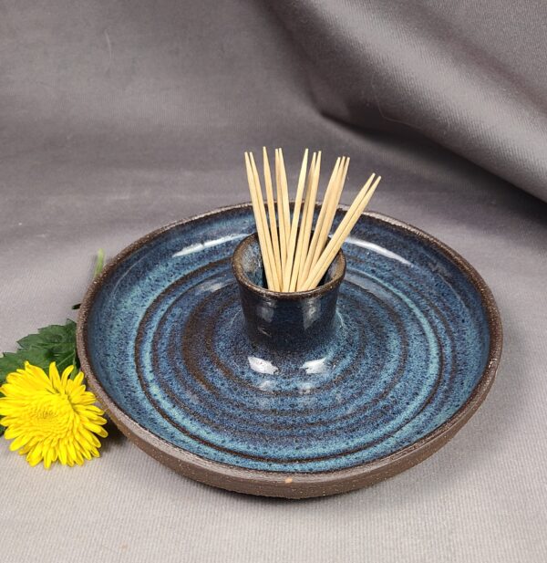 Blue and Brown Appetizer Dish