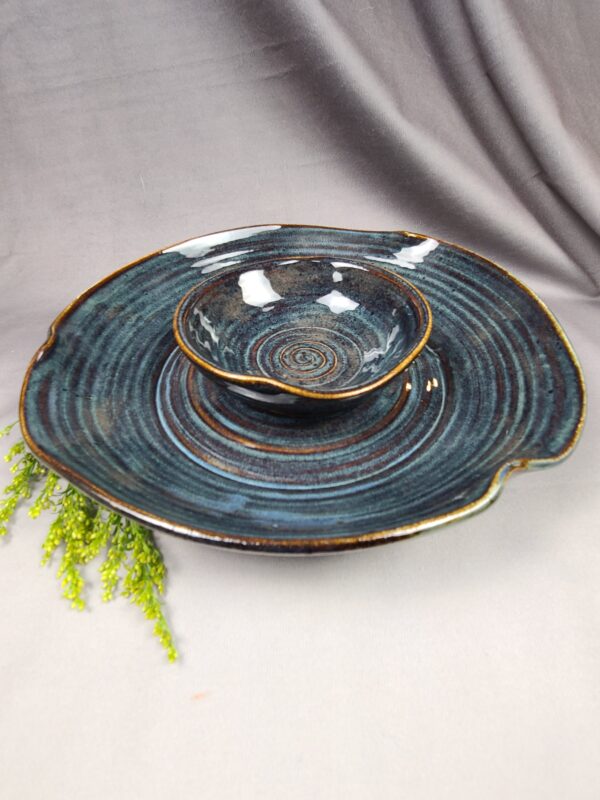Blue and Brown Appetizer Platter