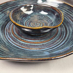 Blue Chip and Dip Bowl