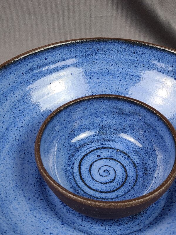 Blue Chip and Dip Bowl