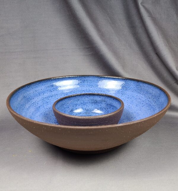 Blue Chip and Dip Bowl