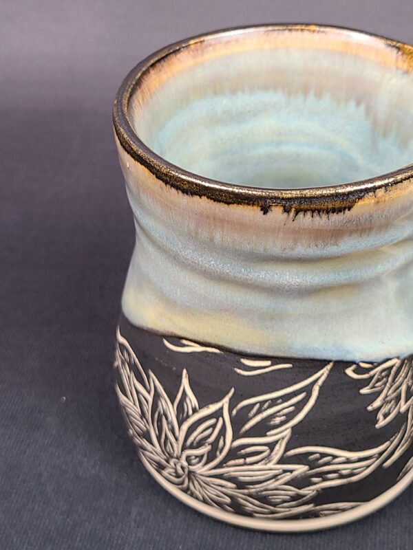 Turquoise Flower Mug