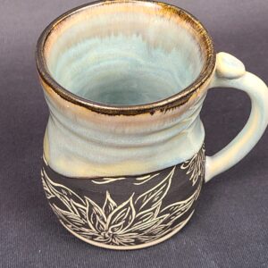 Turquoise Flower Mug