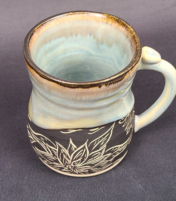 Turquoise Flower Mug