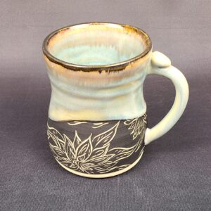 Turquoise Flower Mug