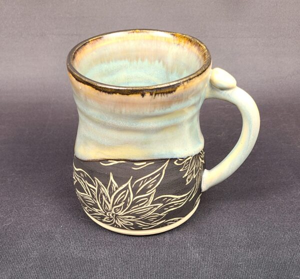 Turquoise Flower Mug