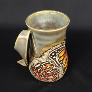 Sgraffito Butterfly Mug - Image 3