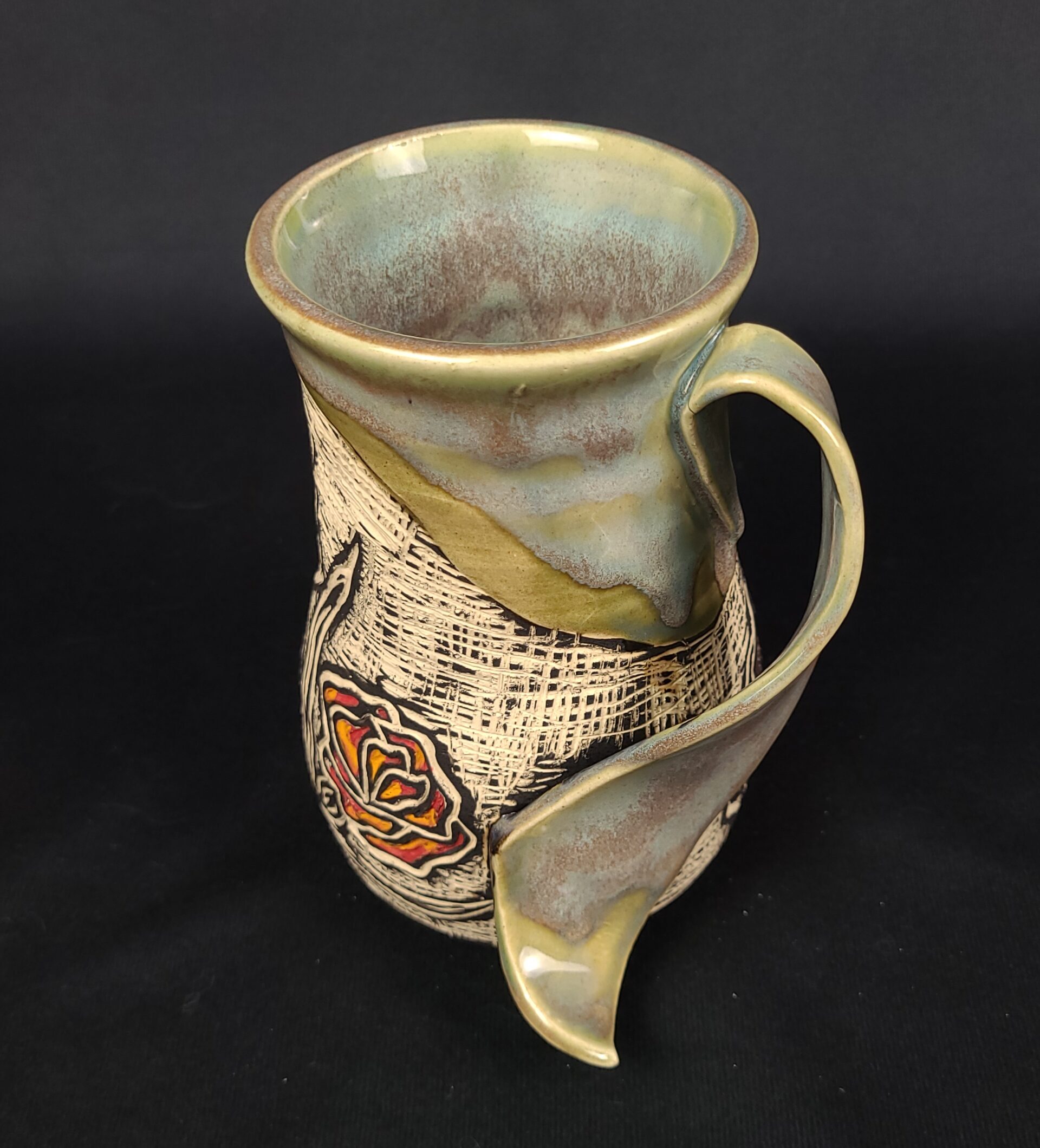 Sgraffito Butterfly Mug - Image 2