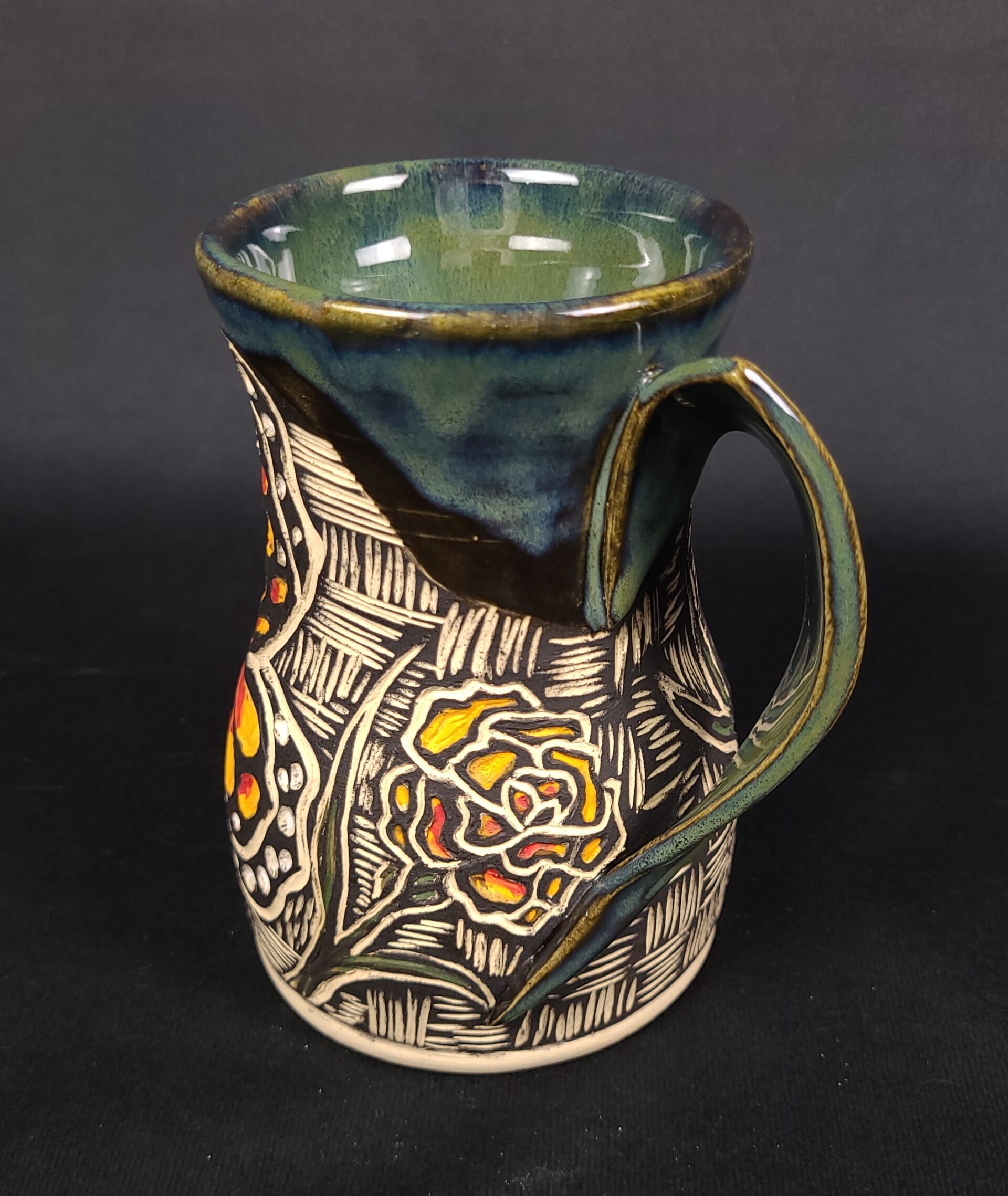 Sgraffito Butterfly Mug - Image 3
