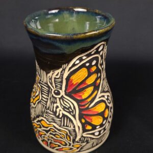 Sgraffito Butterfly Mug