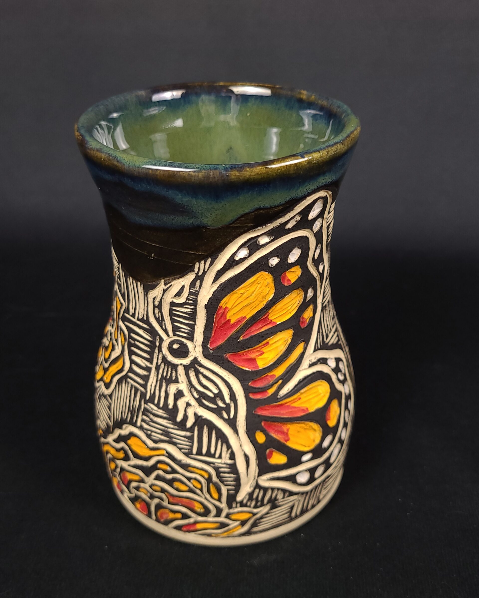 Sgraffito Butterfly Mug - Image 1