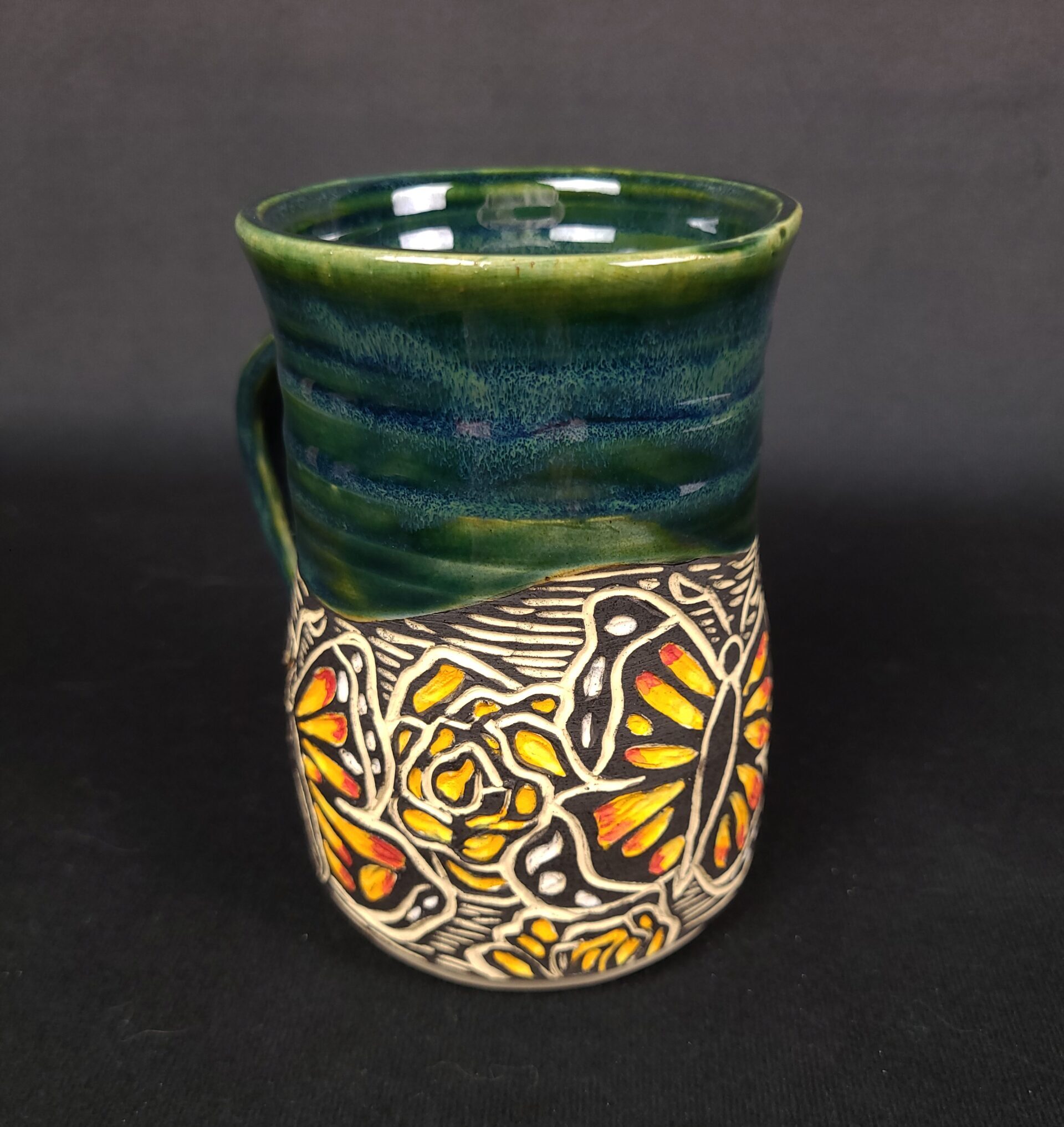 Sgraffito Butterfly Mug - Image 2