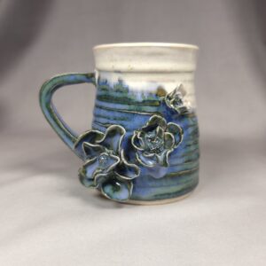 Porcelain Flower Mug Blue